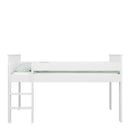 Alba White Modern Design Mid Sleeper Bed by Lavishway | Wooden Beds