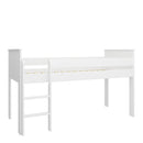 Alba White Modern Design Mid Sleeper Bed by Lavishway | Wooden Beds