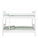 Alba White Finish Wooden Bunk Bed by Lavishway | Wooden Beds
