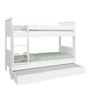 Alba White Finish Wooden Bunk Bed by Lavishway | Wooden Beds