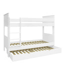 Alba White Finish Wooden Bunk Bed by Lavishway | Wooden Beds