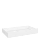 Alba Wide White Pull Out Wooden Bed Drawer by Lavishway | Wooden Beds