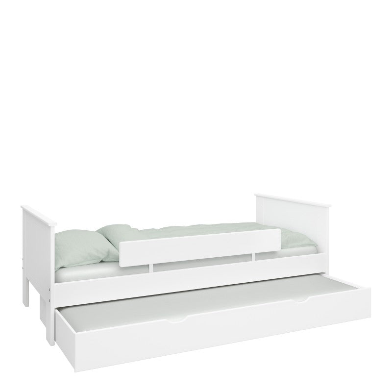 Alba White Wooden Pull Out Underbed Drawer by Lavishway | Wooden Beds