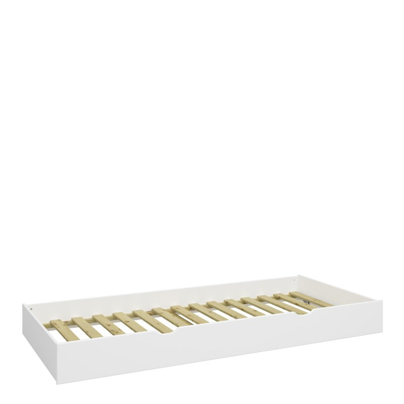 Alba White Wooden Pull Out Underbed Drawer by Lavishway | Wooden Beds
