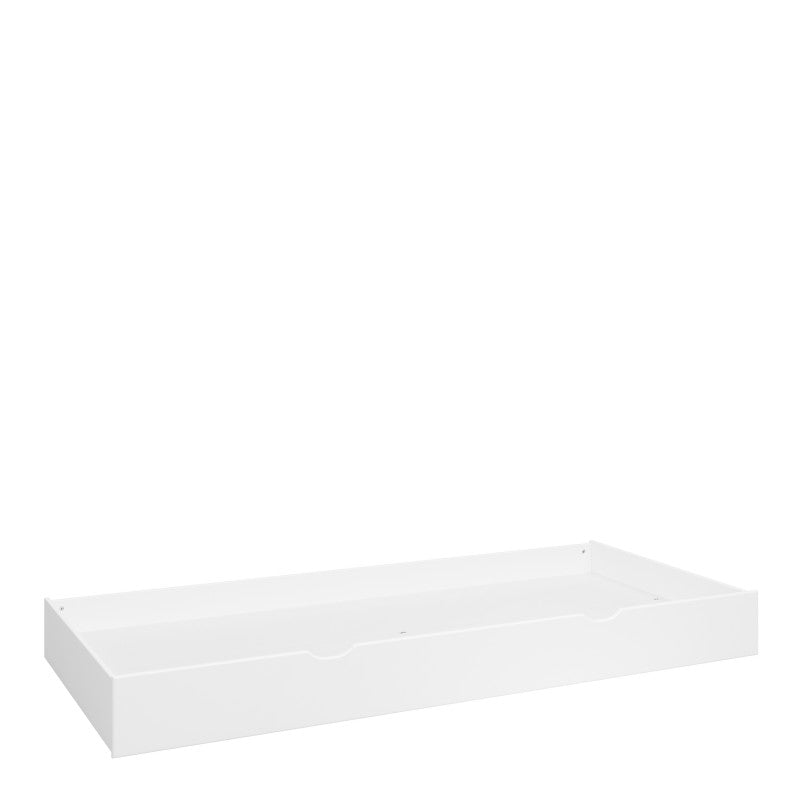 Alba White Wooden Pull Out Underbed Drawer by Lavishway | Wooden Beds