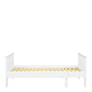 Alba White Extendable Wooden Single Bed by Lavishway | Wooden Beds