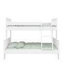 Alba White Finish Single Over Double Bunk Bed by Lavishway | Wooden Beds