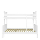 Alba White Finish Single Over Double Bunk Bed by Lavishway | Wooden Beds