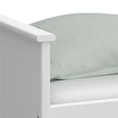 Alba White Finish Wooden Single Bed by Lavishway | Wooden Beds