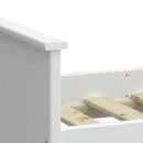 Alba White Finish Wooden Single Bed by Lavishway | Wooden Beds