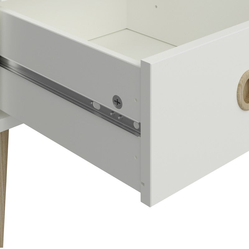 Softline Off White 1 Drawer Bedside Table by Lavishway | Bedside Tables