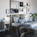 Softline Grey 1 Drawer Bedside Table by Lavishway | Bedside Tables