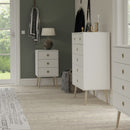 Softline Off White 3 Drawer Bedside Table by Lavishway | Bedside Tables