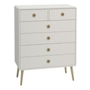 Softline Off White 2 Over 4 Drawer Chest by Lavishway | Chest Of Drawer