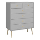Softline Grey 2 Over 4 Drawer Chest by Lavishway | Chest Of Drawer