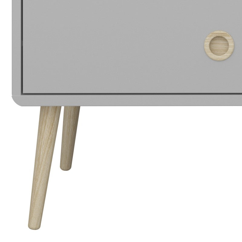 Softline Grey 8 Drawer Wide Chest Of Drawer by Lavishway | Chest Of Drawer