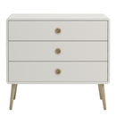 Softline Off White 3 Drawer Wide Chest by Lavishway | Chest Of Drawer