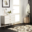 Softline Off White 3 Drawer Wide Chest by Lavishway | Chest Of Drawer