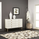 Softline Off White 8 Drawer Wide Chest by Lavishway | Chest Of Drawer