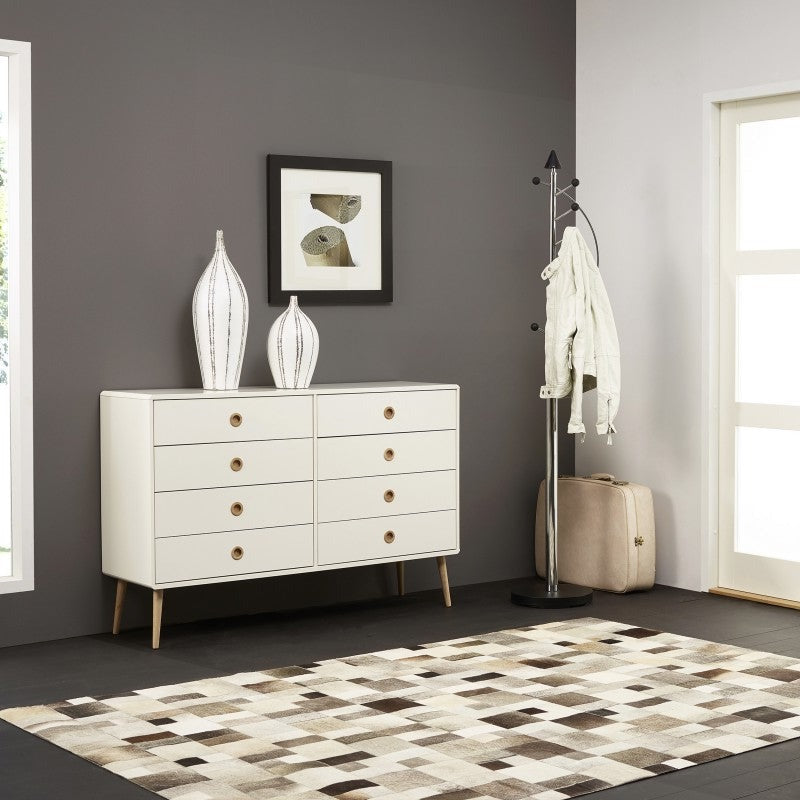 Softline Off White 8 Drawer Wide Chest by Lavishway | Chest Of Drawer