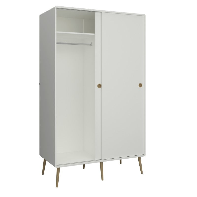 Softline Off White 2 Sliding Doors Wardrobe by Lavishway | Wardrobe