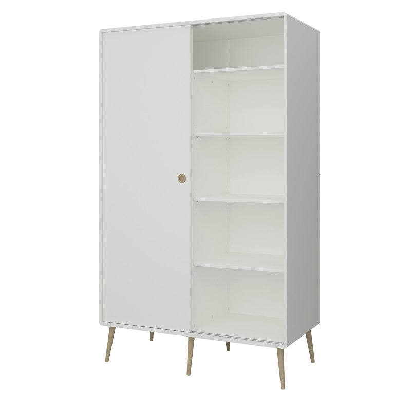 Softline Off White 2 Sliding Doors Wardrobe by Lavishway | Wardrobe