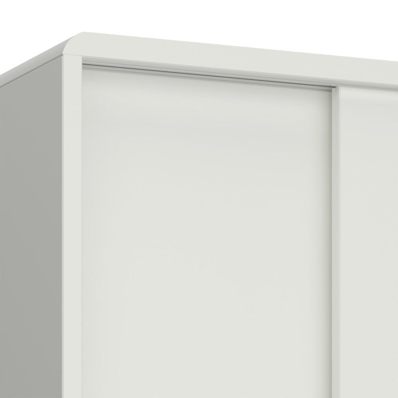 Softline Off White 2 Sliding Doors Wardrobe by Lavishway | Wardrobe