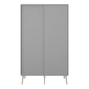 Softline Grey 2 Sliding Doors Wardrobe by Lavishway | Wardrobe