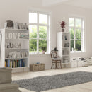 Softline Off White 4 Shelves Wide Bookcase by Lavishway | Bookcases & Shelves