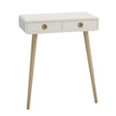 Softline Off White 2 Drawer Low Console Table by Lavishway | Hallway Console Table