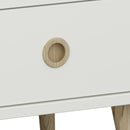 Softline Off White 2 Drawer Low Console Table by Lavishway | Hallway Console Table