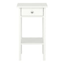 Tromso Off White 1 Drawer Bedside Table by Lavishway | Bedside Tables