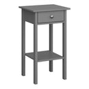 Tromso Grey 1 Drawer Bedside Table by Lavishway | Bedside Tables