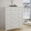 Tromso Off White 2 Over 4 Chest Of Drawer by Lavishway | Chest Of Drawers