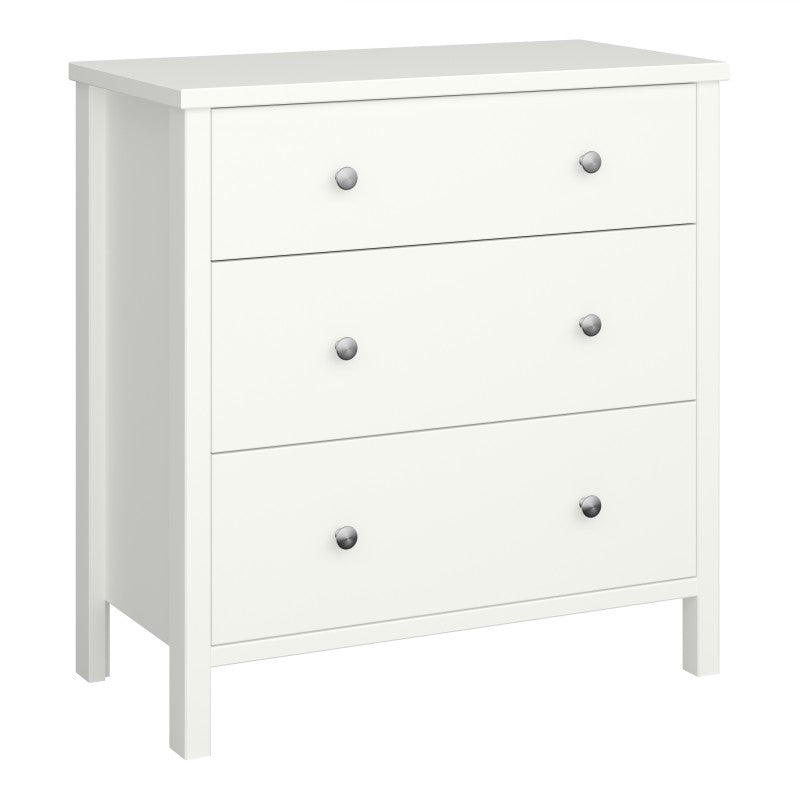 Tromso 3 Drawers Off White Chest Of Drawer by Lavishway | Chest Of Drawers