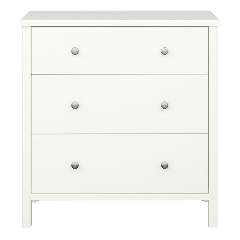 Tromso 3 Drawers Off White Chest Of Drawer by Lavishway | Chest Of Drawers