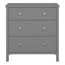 Tromso 3 Drawers Grey Chest Of Drawer by Lavishway | Chest Of Drawers