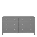 Tromso Grey 6 Drawers Wide Wooden Chest by Lavishway | Chest Of Drawers