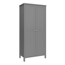 Tromso Grey 2 Doors Wooden Wardrobe by Lavishway | Wardrobe