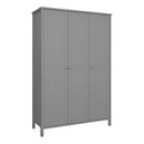 Tromso Grey 3 Doors Wooden Wardrobe by Lavishway | Wardrobe