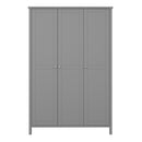 Tromso Grey 3 Doors Wooden Wardrobe by Lavishway | Wardrobe