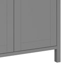 Tromso Grey 3 Doors Wooden Wardrobe by Lavishway | Wardrobe