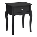 Baroque Black Finish Bedside Table by Lavishway | Bedside Tables