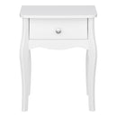Baroque White Finish Bedside Table by Lavishway | Bedside Tables