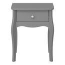 Baroque Grey Finish Bedside Table by Lavishway | Bedside Tables