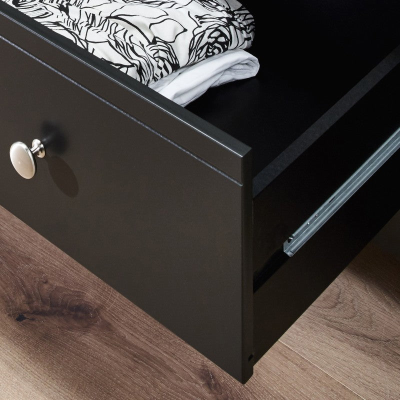 Baroque 5 Drawer Narrow Black Chest Of Drawer by Lavishway | Chest Of Drawer