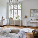 Baroque 5 Drawer Narrow White Chest Of Drawer by Lavishway | Chest Of Drawer