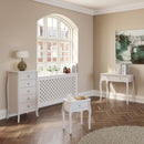 Baroque 5 Drawer Narrow White Chest Of Drawer by Lavishway | Chest Of Drawer