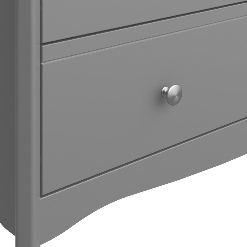 Baroque 5 Drawer Narrow Grey Chest Of Drawer by Lavishway | Chest Of Drawer