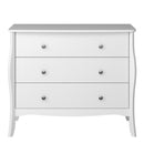 Baroque White Finish 3 Drawer Wide Chest by Lavishway | Chest Of Drawer